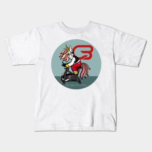 Sporticorn: Cyclebar Spin Instructor Unicorn Kids T-Shirt